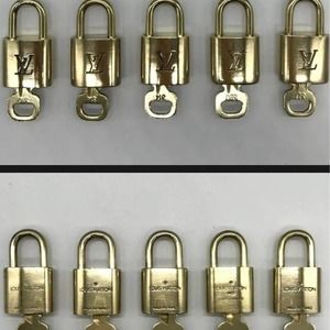 Authentic Louis Vuitton brass handbag lock with one key